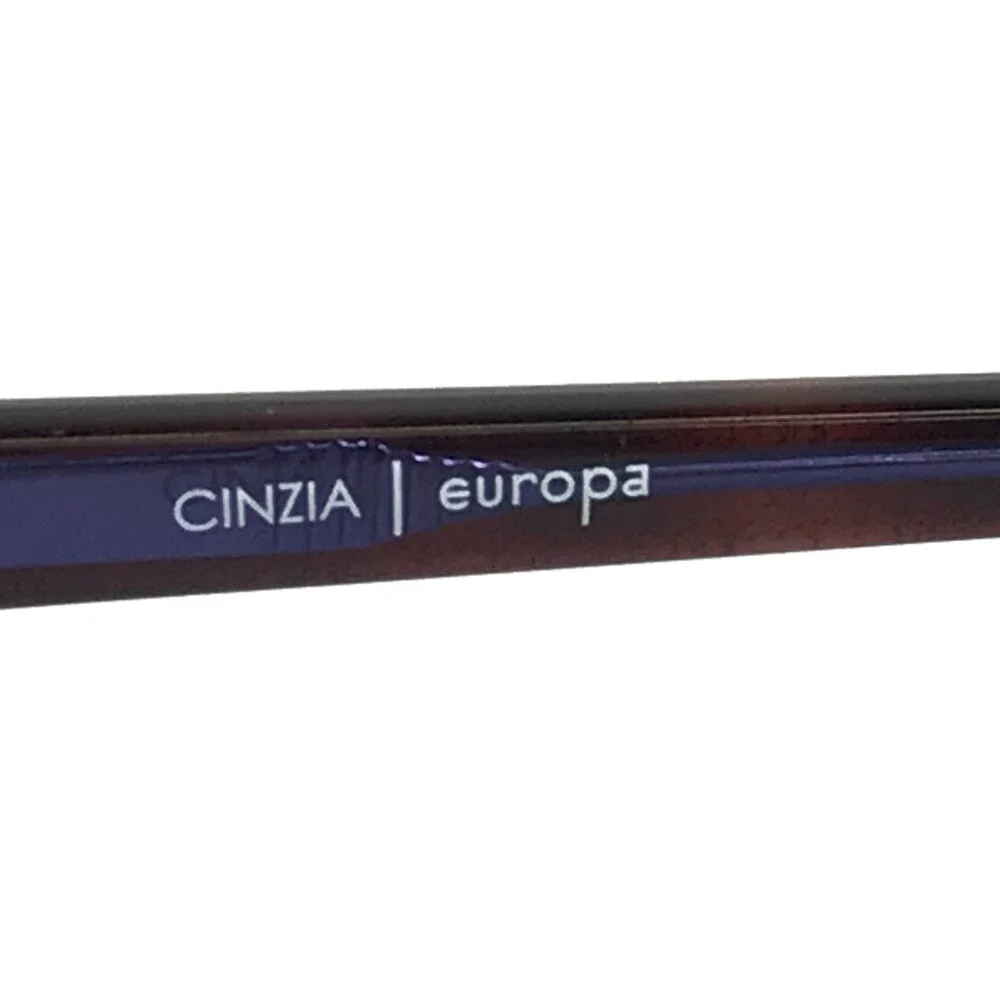 Cinzia Eyeglasses Frames CIN-5033 C3 Red Brown Havana on Purple 52-16-140